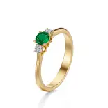 Pierścionek z szmaragdem i brylantami AJPZ_083